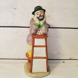 Flambro Emmett Kelly Jr Figurine - Hobo Clown Sad