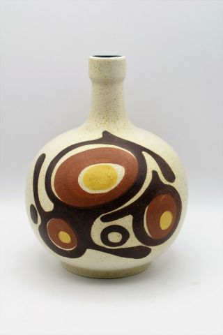 Vintage 1960’s Lapid Dan Israel Art Pottery Mid Century Modern Ceramic Vase