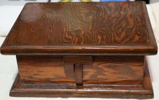 Metro Correctional Center Prison Inmate Made Wooden Vtg Old Antique Folk Art Box