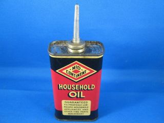 Vintage Lead Top Handy Oil Can Mid Continent Dx D - X Brand Tulsa,  Oklahoma