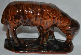 Ned Foltz Pottery Glazed Redware Sheep Figurine