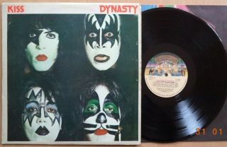 Kiss ‎– Dynasty Rare Yugoslavian Lp 1981 With Different Kiss Logo