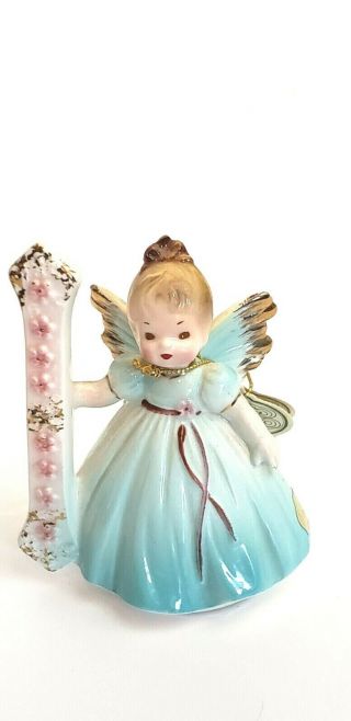 Vintage Josef Angel Birthday Age 1 Old Cake Topper Figurine First Year