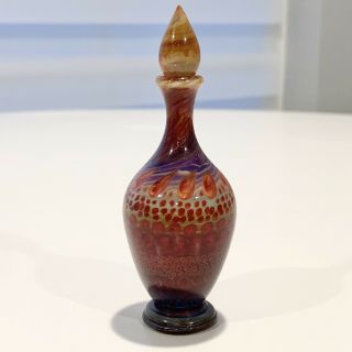 Antique Hand Blown Glass Mini Perfume Bottle
