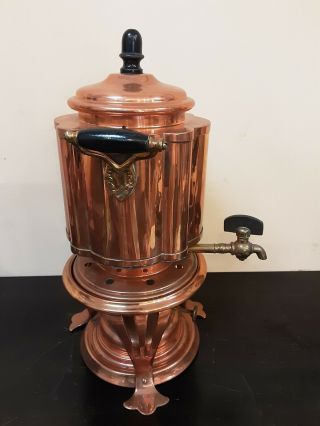 Jos Heinrichs Antique Or Vintage Copper Tea Pot with Stand and Burner 2