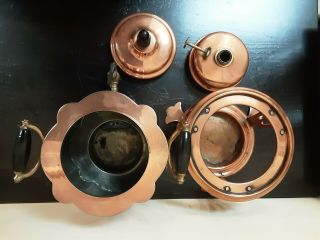 Jos Heinrichs Antique Or Vintage Copper Tea Pot with Stand and Burner 5