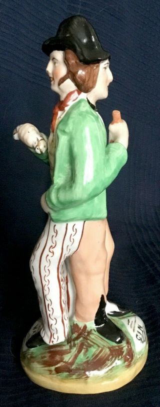 Antique Staffordshire Ware Double Sided Water And Gin Figurine 1890 
