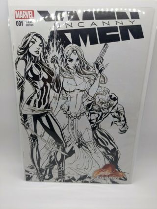 Marvel Uncanny X - Men 1 J.  Scott Campbell Black & White Variant Nm,