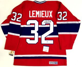 Claude Lemieux Signed Montreal Canadiens Ccm Vintage Jersey Psa/dna