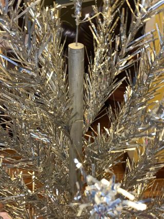 1950’s Vintage Mid Century Modern 55 Branch 6ft Aluminum Silver Christmas Tree 5