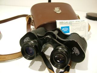 Vgc Quality Vintage Binoculars German 8x30 Carl Zeiss Jena Deltrintem 746