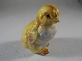 Vintage Lefton Baby Chick Figurine Ceramic Yellow Easter Chicken 3 ½” Tall