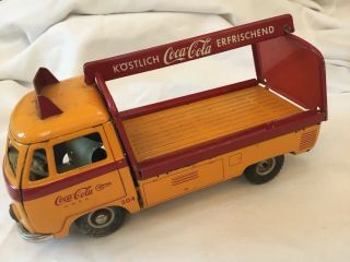 Vintage German Tippco 504 Lithograph Tinplate Coca Cola Truck