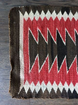 VTG Hand Woven Wool 25” X 16.  5” Arizona Native American Weaving Wall Hanging Rug 2