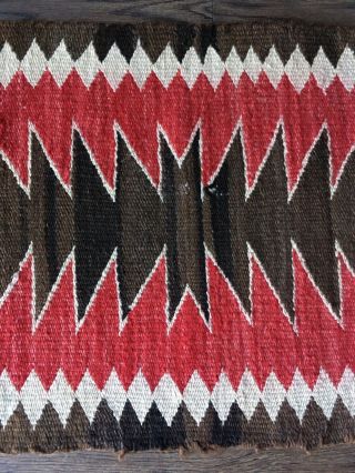 VTG Hand Woven Wool 25” X 16.  5” Arizona Native American Weaving Wall Hanging Rug 3