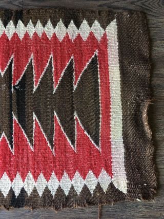 VTG Hand Woven Wool 25” X 16.  5” Arizona Native American Weaving Wall Hanging Rug 4