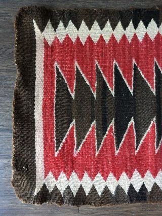 VTG Hand Woven Wool 25” X 16.  5” Arizona Native American Weaving Wall Hanging Rug 6