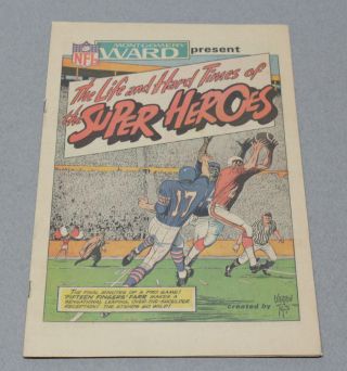 Montgomery Ward / Nfl Vintage 1968 Football Themed Comic Book By Warren Tufts
