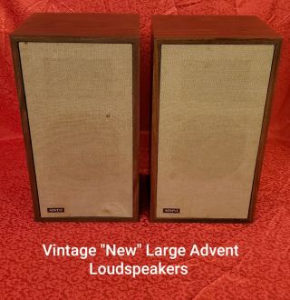 Vintage Pair  Large Advent Utility Loudspeakers Freshly Refoamed Woofers
