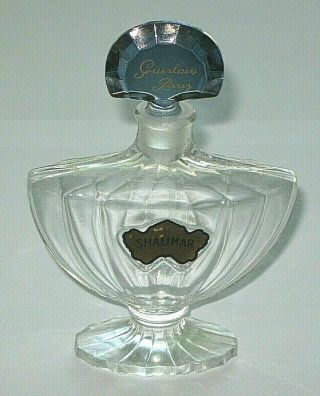 Vintage Guerlain Shalimar Baccarat Style Perfume Bottle 1 1/3 Oz 40 Ml Empty
