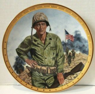 John Wayne 8 " Plate Usmc Symbol Of America 