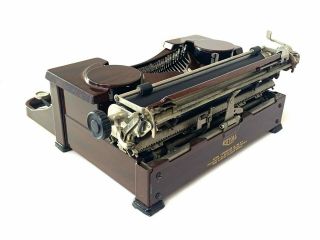 1930 WOOD ROYAL MODEL P TYPEWRITER w/Case Vtg Antique Faux Bois Woody 3