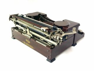1930 WOOD ROYAL MODEL P TYPEWRITER w/Case Vtg Antique Faux Bois Woody 5