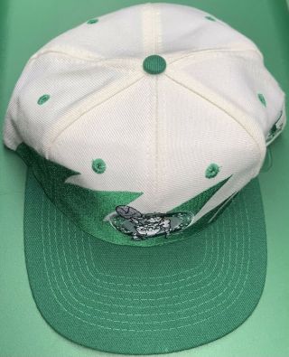 EUC Vintage 90s Boston Celtics Logo Athletic Sharktooth Snapback Hat Cap NBA 5