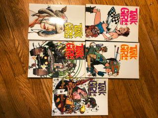 (5) Tank Girl Graphic Novels,  The Odyssey,  Apocalypse,  1,  2,  & 3