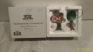 Dept 56 Christmas In The City " One Man Band And The Dancing Dog " 58891