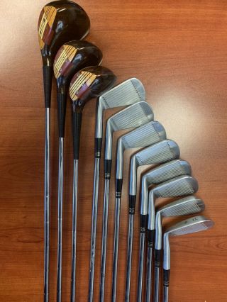 Macgregor Jack Nicklaus Vintage Golf Clubs; Set Of 8 Irons And 3 Woods