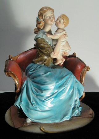 Capodimonte_porcelain Figurine_mother Holding Baby_by Bruno Merli_1980 
