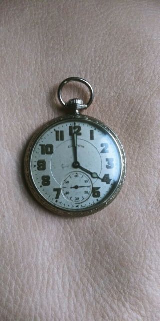 Vtg Illinois Silver Pocket Watch
