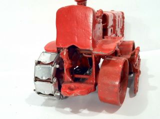 Vintage 1934 - 39 Arcade Cast Iron International TD - 40 Crawler Toy LOOK & READ 3