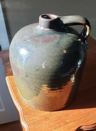 Antique Stoneware Multi - Colored Beehive Jug Whiskey Crock From Pearsons Mill