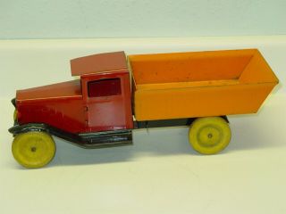 Vintage Wyandotte Toys Early Dump Truck,  Pressed Steel Toy Vehicle