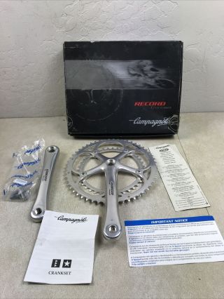 Vintage Campagnolo Record 180 Crankset 10 Speed Made In Italy
