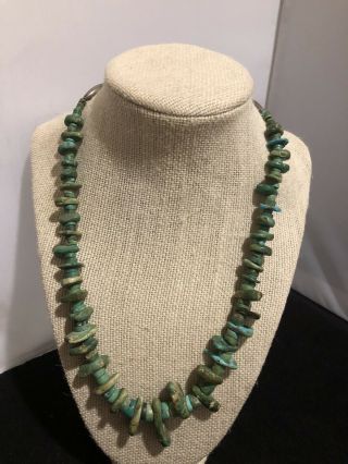 20” Vintage Handmade Navajo Turquoise Nugget Necklace
