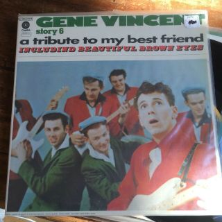 Gene Vincent A Tribute To My Best Friend Vinyl Lp 1974.