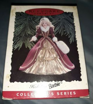 Hallmark Keepsake Holiday Barbie Christmas Ornament 4th In Series 1996