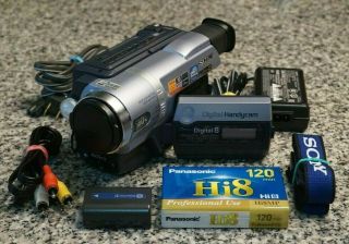 Vtg Sony Handycam Dcr - Trv140 Digital8 8mm Camcorder Ntsc 20x W/ Fs