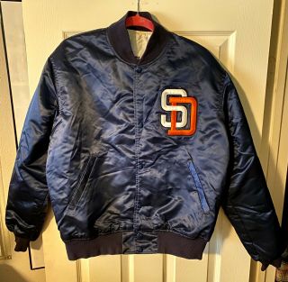 San Diego Padres Starter Jacket Mlb Vintage Satin Men’s L Large