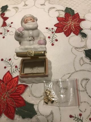 Lenox Treasures Santa’s Special Delivery Trinket Box,  Teddy Bear Charm 2