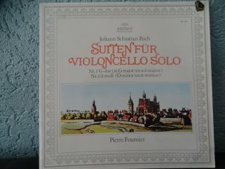 Pierre Fournier Bach Suiten For Violoncello Solo Archiv Produktion Lp Nm