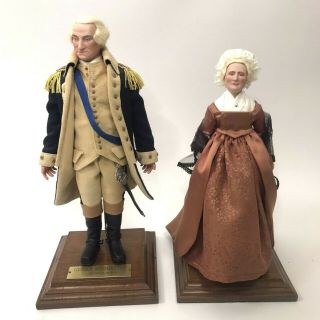 Us Historical Society George Martha Washington Living Image Dolls Set Historical
