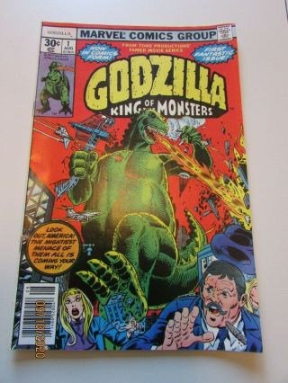 Godzilla,  1,  King Of The Monsters,  Ex/nm Vintage Marvel Comic,  Look Rare
