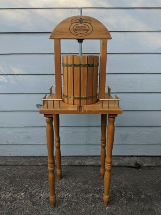 Vintage Wine Grape Press Stand By Brown Brothers Milawa Australia Wooden Rare
