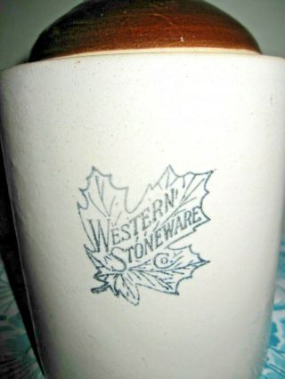 Vintage Western Stoneware Co.  1 Gallon Moonshine Jug Brown Top Whisky Bar