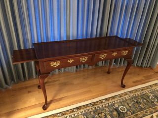 Vintage Queen Anne Style Mahogany Sofa Table By Harden Console