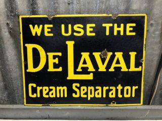 Vintage Dalaval Porcelain Sign We Use The Delaval Cream Separator